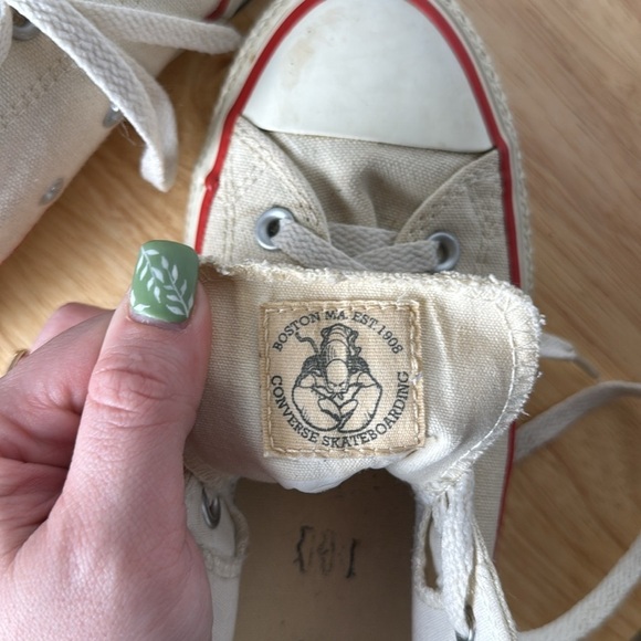 Converse All Star Converse Skateboarding Low Top Mens 7.5 Womens 9.5 Off White - Picture 8 of 14